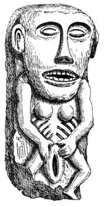 Sheela-na-Gig, aus Ballinahend Castle, Tipperary, Irland