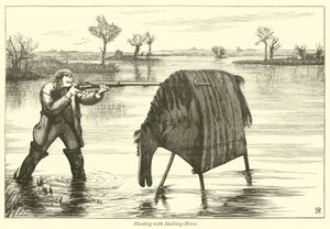 Schießen mit einem Stalking-Pferd