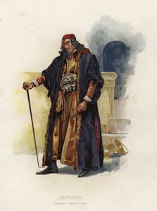 Shylock, aus Shakespeares Der Kaufmann von Venedig von English School