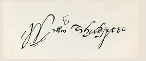 Unterschrift von William Shakespeare, aus 