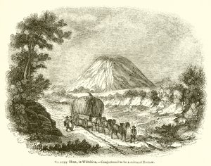 Silbury Hill, Wiltshire - Vermutlich ein kolossales Hügelgrab von English School