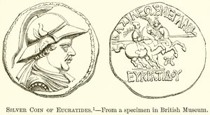 Silbermünze von Eucratides von English School