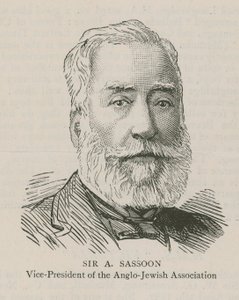 Sir A Sassoon, Vizepräsident der Anglo-Jewish Association von English School