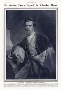 Sir Austen Henry Layard in albanischer Tracht von English School