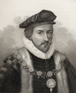 Sir Christopher Hatton, graviert von Bocquet, Illustration aus 
