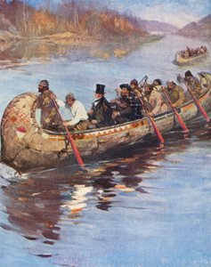 Sir George Simpson auf seiner Inspektionsreise von der Hudson Bay zur Pazifikküste von English School