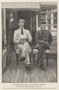Sir Gerald Portal und Colonel Rhodes, die britischen Kommissare in Uganda von English School