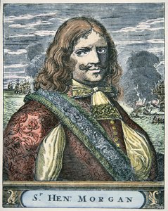 Sir Henry Morgan (ca. 1635-88) (farbige Gravur)