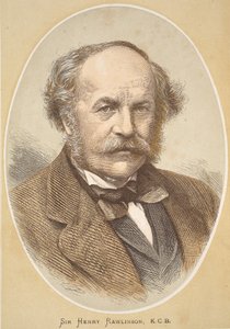 Sir Henry Rawlinson, Illustration aus der Bildausgabe des Lebens und der Entdeckungen von David Livingstone von J. Ewing Richie, veröffentlicht von A. Fullarton & Co., 1876