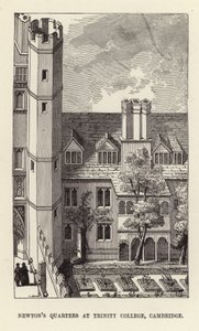 Wohnräume von Sir Isaac Newton am Trinity College, Cambridge von English School