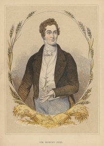 Sir Robert Peel (farbige Gravur) von English School