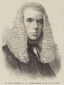 Sir Thomas Chambers, QC, MP, Common Serjeant der Stadt London von English School