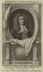 Sir William Morice, Staatssekretär von König Charles II. von English School