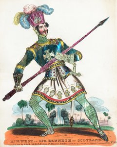 Sir William West als Sir Kenneth von Schottland von English School