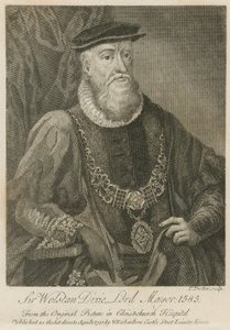Sir Wolstan Dixie, Lord Mayor von London, 1586 von English School