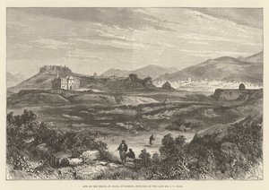 Stätte des Tempels der Diana in Ephesus, erforscht von dem verstorbenen Mr. J. T. Wood (Stich) von English School