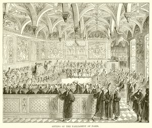 Sitzung des Parlaments von Paris von English School