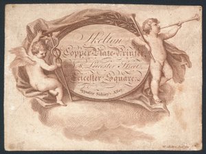 Skelton, Kupferplatten-Drucker, Visitenkarte von English School
