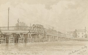 Skizze der alten Battersea Brücke