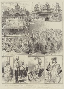 Skizzen in Rangoon, Besuch des Vizekönigs von Indien in Britisch-Burma (Stich) von English School