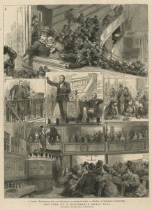 Skizzen in einer Abstinenzler-Musikhalle, The Great Central Hall, Bishopsgate von English School