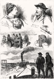 Skizzen der Tay-Brücken-Katastrophe von English School