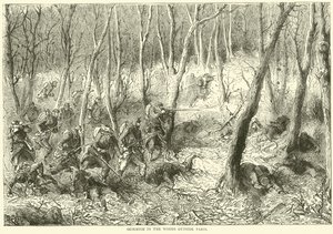 Gefecht im Wald vor Paris, Oktober 1870 von English School