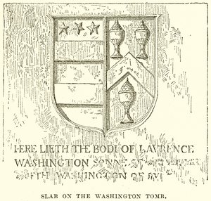 Platte auf dem Grab von Washington von English School