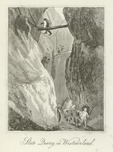 Schieferbruch in Westmorland von English School