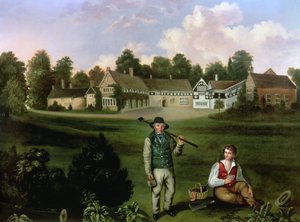 Smithills Hall von Süden, 1820 von English School