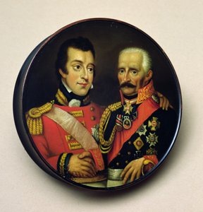 Schnupftabakdose mit Porträts von Arthur Wellesley (1769-1852) Herzog von Wellington und Gebbard Leberecht (1742-1819) Feldmarschall, Prinz von Blücher