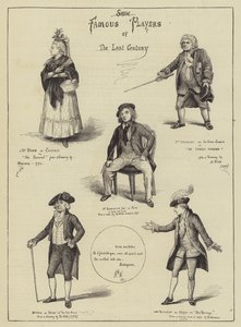 Einige berühmte Spieler des letzten Jahrhunderts (Gravur) von English School