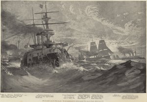 Einige russische Kriegsschiffe von English School
