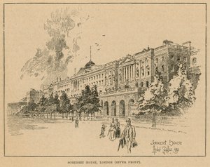 Somerset House, London (Flussseite) von English School