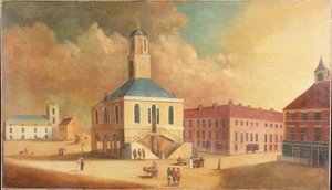 Marktplatz von South Shields, ca. 1800 von English School