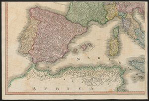 Spanien und Portugal, aus Europa, beschreibt alle Änderungen des Territoriums, zusammen mit ihren Abweichungen in den Grenzlinien seiner verschiedenen Reiche und Staaten, vereinbart und bestätigt durch den definitiven Vertrag von Paris, 20. Nov. 1815, verö