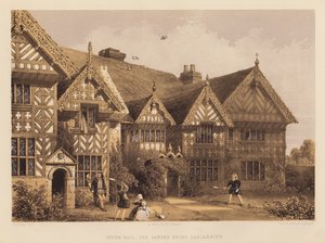 Speke Hall, die Gartenseite, Lancashire von English School