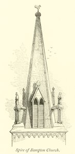Turm der Bampton Kirche von English School