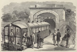 Eisenbahn mit Luftdruck in London von English School