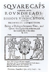 Square-Caps in Round Heads verwandelt, 1642 von English School