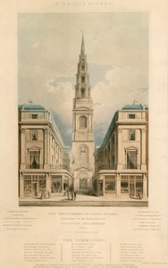 St Brides Avenue; Die Verbesserung in der Fleet Street, London, die durch freiwillige Beiträge im Jahr 1825 erreicht werden soll von English School