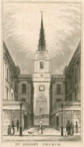 St Brides Kirche, Fleet Street, London von English School