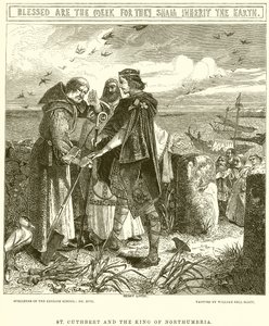 St. Cuthbert und der König von Northumbria von English School