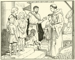 St. Gregor und die englischen Sklaven von English School