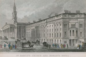 St. Martin in the Fields Kirche und Morleys Hotel von English School