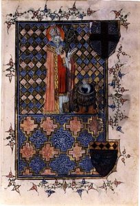 St. Nikolaus belebt einen Jugendlichen, aus einem Stundenbuch, ca. 1400-40 von English School