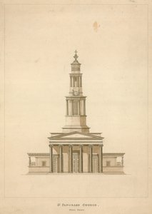 St. Pancras Kirche, London; Westfront von English School