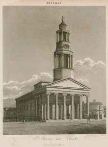 Neue St. Pancras Kirche, London von English School