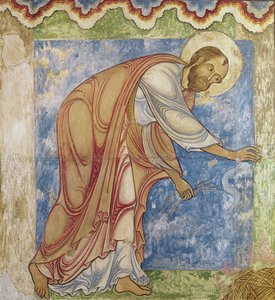 St. Paulus und die Viper, in der St. Anselm-Kapelle, ca. 1180 von English School
