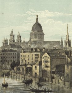 St. Pauls Kathedrale, Ansicht der Südfront von der Southwark Brücke von English School
